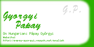 gyorgyi papay business card