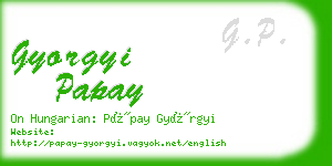 gyorgyi papay business card